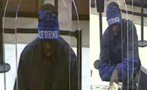 Bank photo of suspected bank robber.