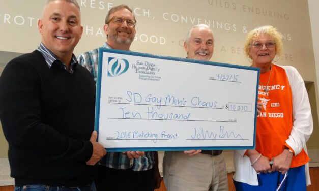 San Diego Gay Men’s Chorus Receives $10,000 Matching Grant