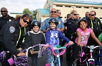 Porter Elementary Students Receive New Bikes From San Diego Unified School Police Dept.
