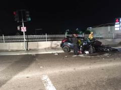 Driver Dies After Vehicle Crashes Into Concrete Barrier Wall
