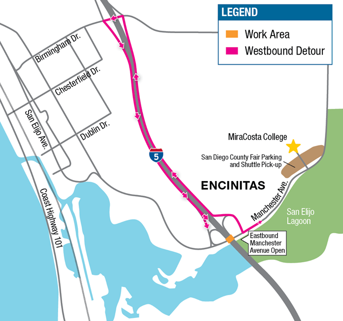 Westbound Manchester Avenue To Close Saturday For Construction