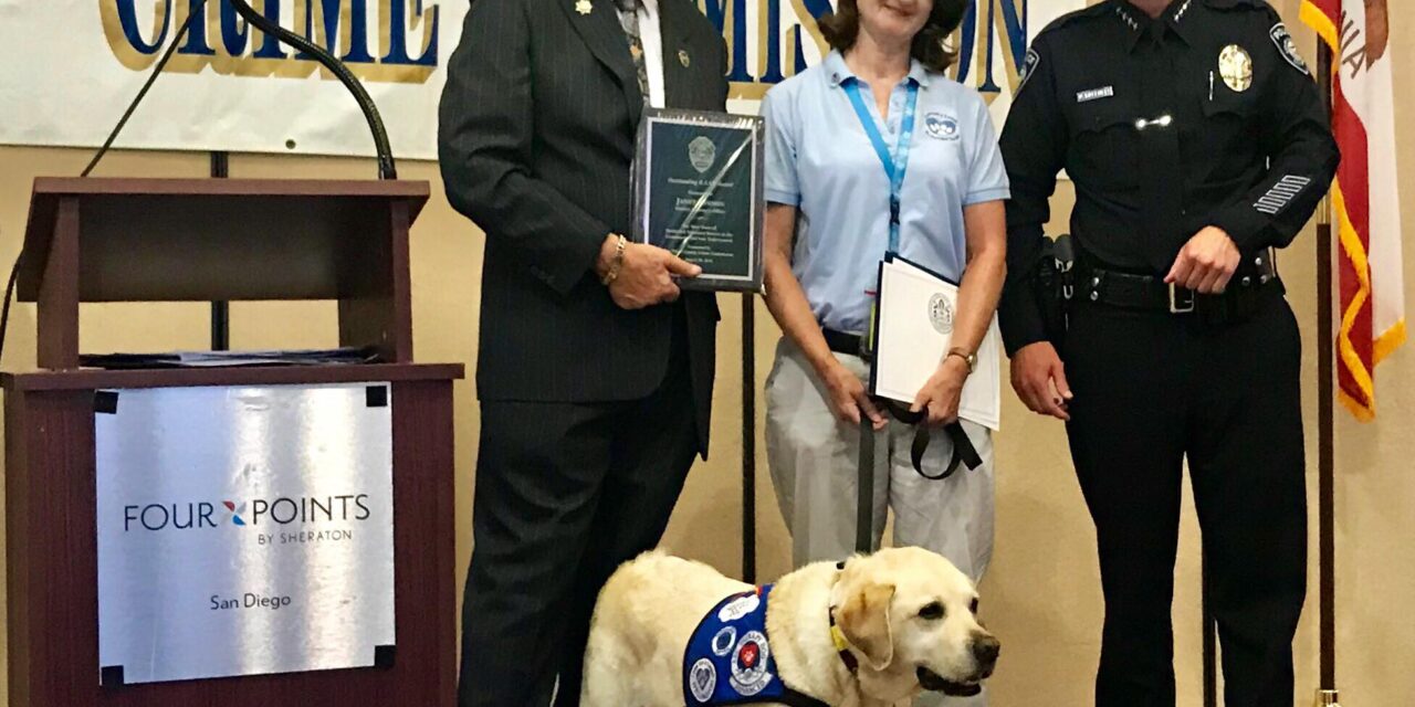 District Attorney Court Dog Volunteer Recognized For Helping Victims In Court