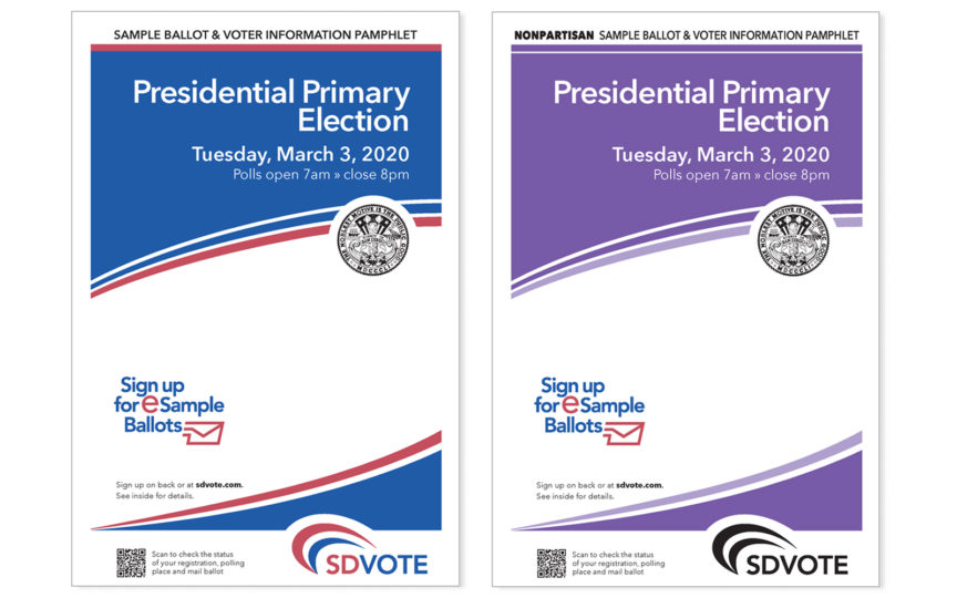 Registrar of Voters office to send sample ballot pamphlets for March 3 election