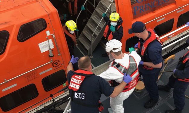 Coast Guard transports Health and Human Services personnel, supplies to Grand Princess