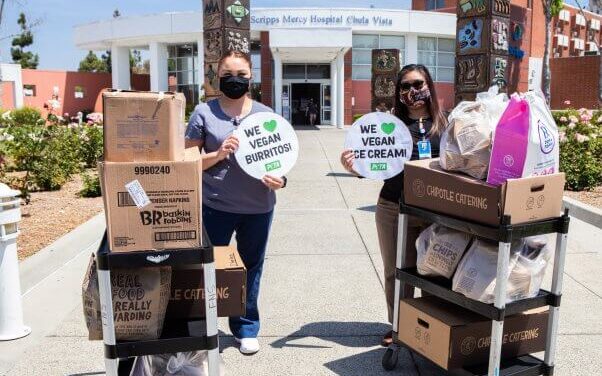 PETA Latino donate vegan meals to local hospital workers