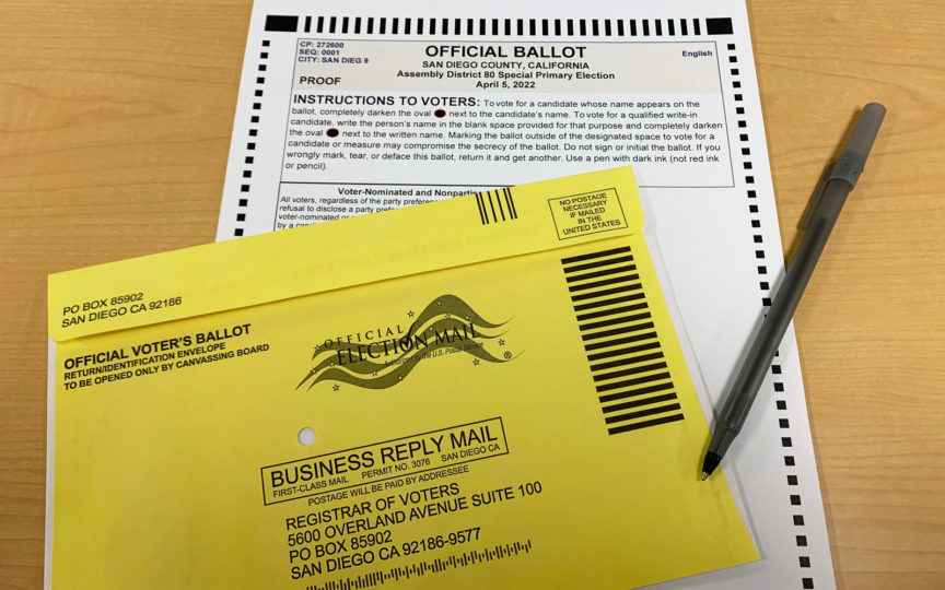 Register to vote for March presidential primary election mail