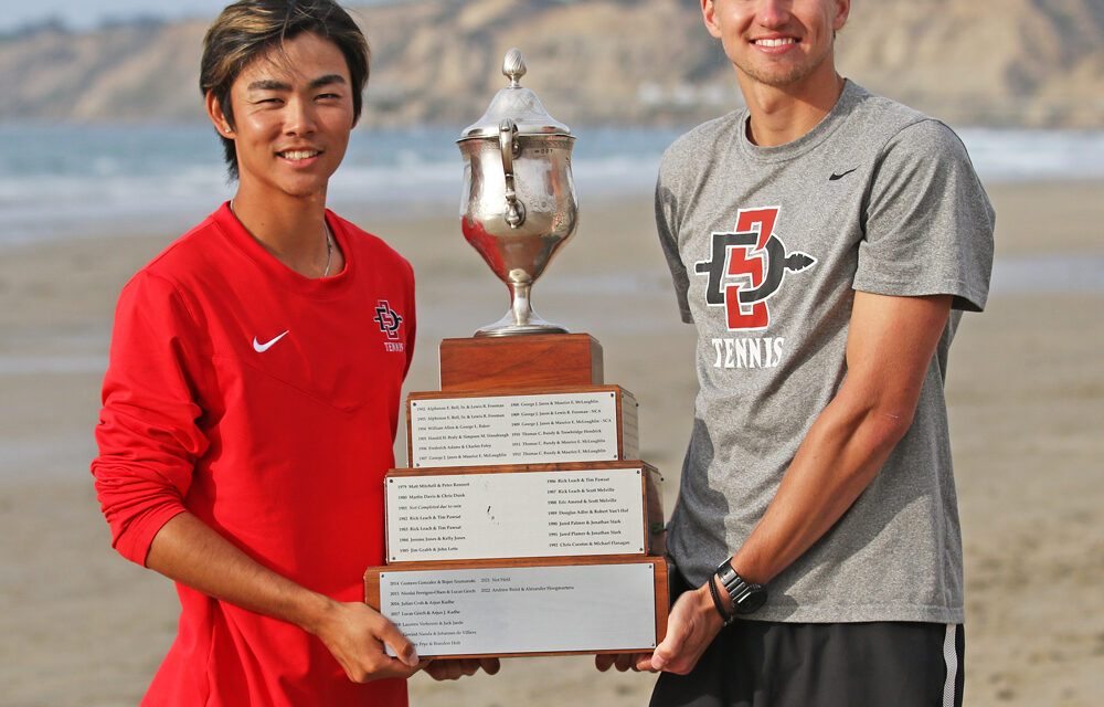 Seeman and Sato of SDSU capture Pacific Coast Men’s Doubles Championship