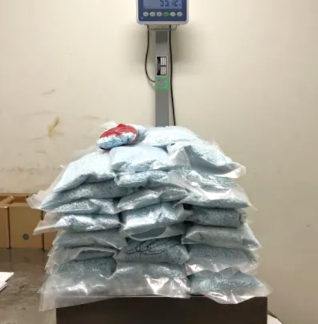 CBP officers seize 122 pounds of fentanyl pills hidden in vehicle