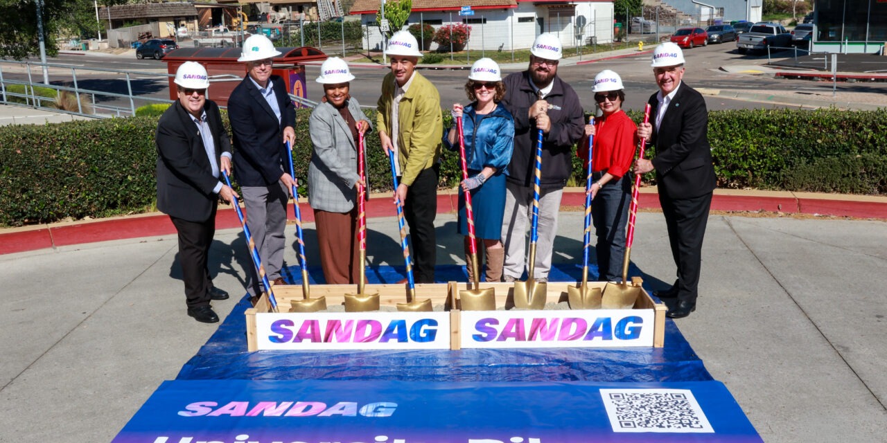 SANDAG break ground on University bikeway in San Diego