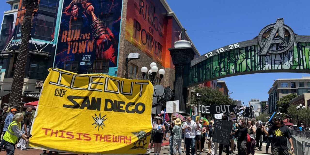 Local activists hold anti-ICE procession at San Diego Comic-Con