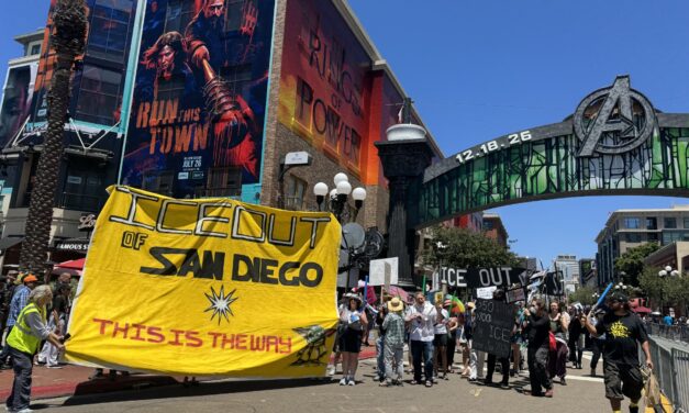 Local activists hold anti-ICE procession at San Diego Comic-Con