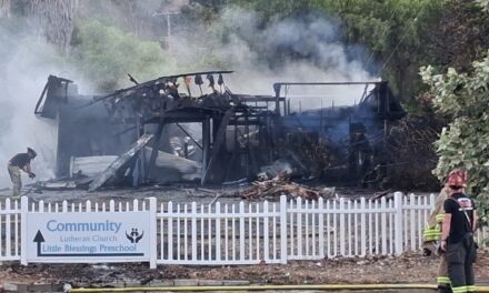 Firefighters battle structure fire at Oceanside church